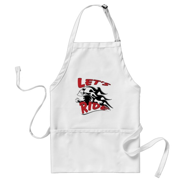Let's Ride Skull Standard Apron (Front)