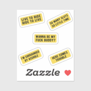 Let's Ride (Yellow) Sticker