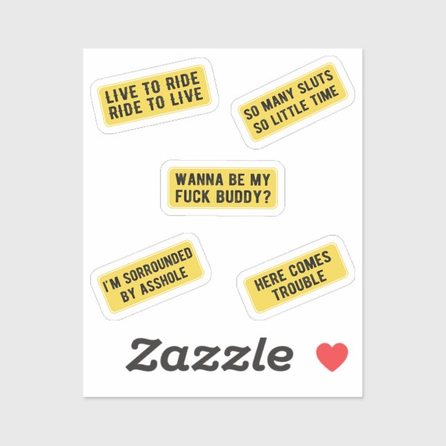 Let's Ride (Yellow) Sticker (Sheet)
