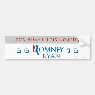 Let's RIGHT This Country (grey) Bumper Sticker