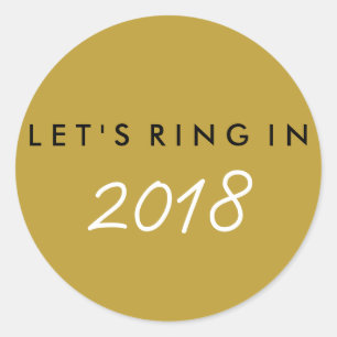 "Let's Ring In" New Year's Eve Favour Sticker
