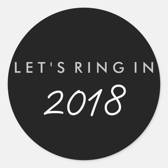 "Let's Ring In" New Year's Eve Favour Sticker (Front)