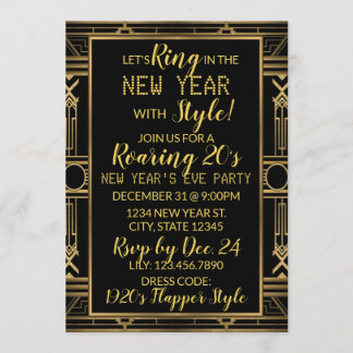 Let's Ring in the New Year Invitation