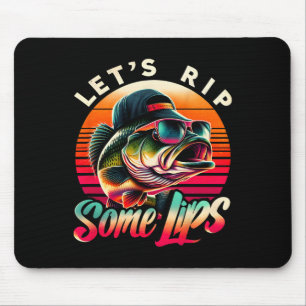 Let's Rip Some Lips Byss Fishing Funny Fishing Lov Mouse Pad