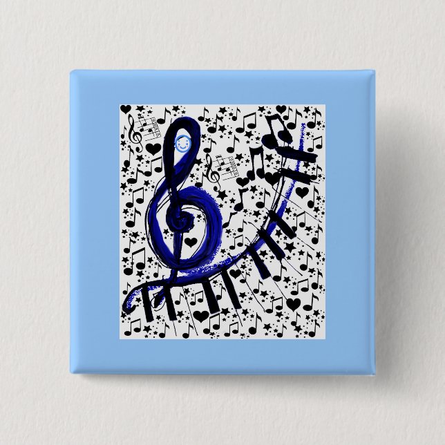 Let's Rock! 15 Cm Square Badge (Front)