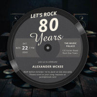 Let's Rock 80 Years Vintage Record 80th Birthday