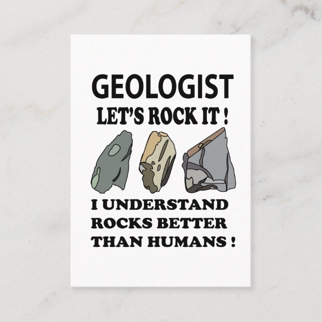 Lets Rock IT Geologist  Business Card (Front)