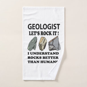 Lets Rock IT Geologist  Hand Towel