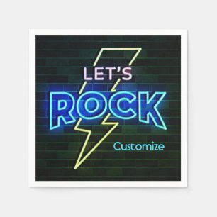 Let's Rock Lightning Bolt 2 Napkin