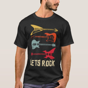 Lets Rock N Roll Guitar Retro For Men Women T-Shirt