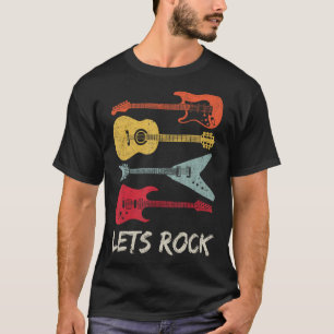 Lets Rock n Roll Guitar Retro Gift Men Women 1 T-Shirt