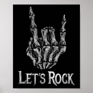 Lets Rock On Bynd Tees For Women Rock And Roll Poster
