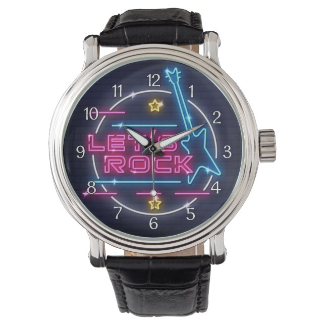 Let's Rock Retro Neon Watch (Front)