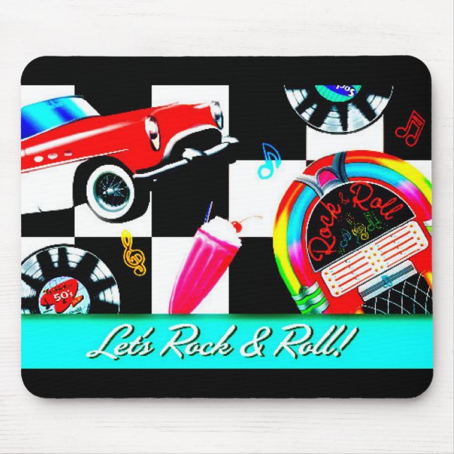 Let's Rock & Roll Mouse Pad (Front)