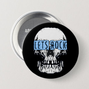 Let's Rock Skull Button
