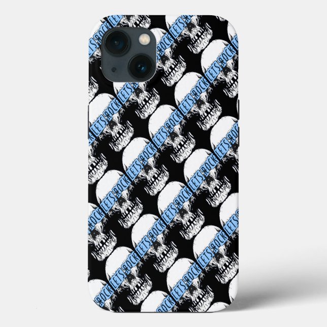 Let's Rock Skull   Case-Mate iPhone Case (Back)