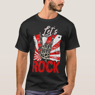 Lets Rock Vintage Rock And Roll Music Lovers 1608 T-Shirt