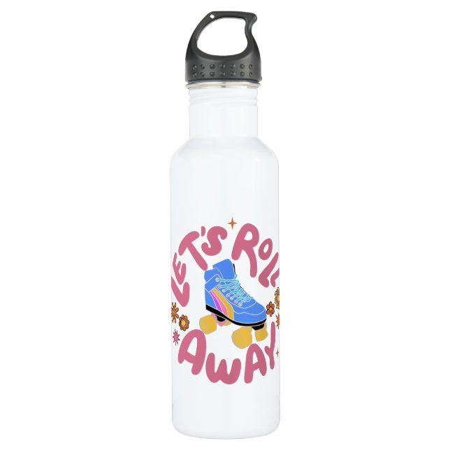 Let's roll away Roller Skates 710 Ml Water Bottle (Front)