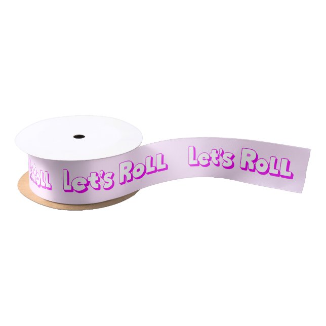 Let's Roll Birthday Pink Satin Ribbon (Spool)