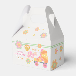Let's Roll Girl Roller Skating Birthday Party Favour Box