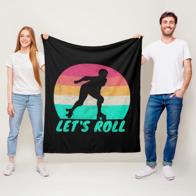 Lets Roll Girls Fleece Blanket (In Situ)