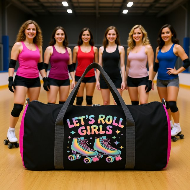 Let's Roll Girls Roller Skates Duffle Bag (Creator Uploaded)
