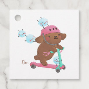 Let's Roll Illustration Favour Tags
