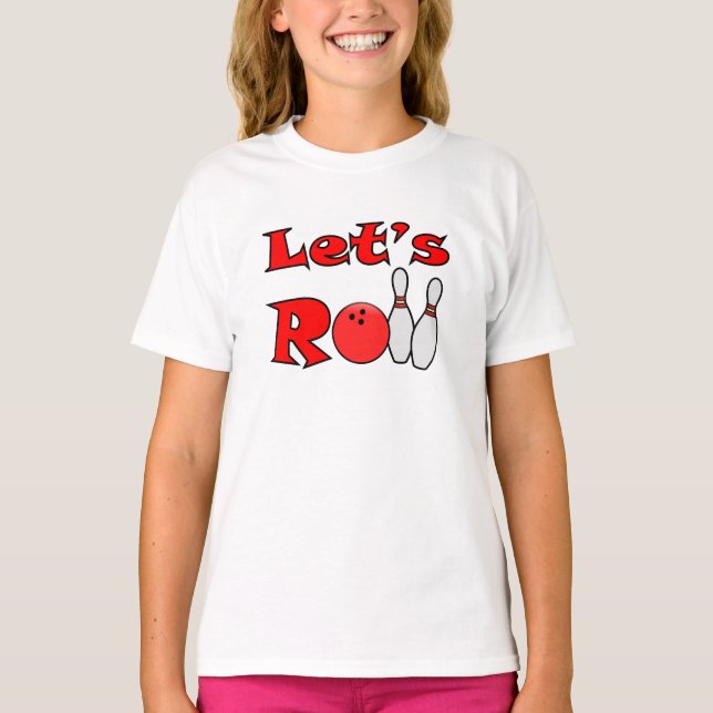 Let's Roll - Kids Bowling Shirts (Front)