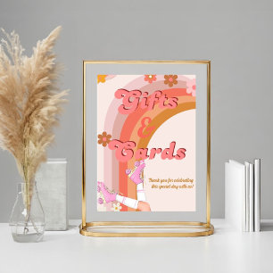 Let's Roll Retro Groovy Roller Skate gifts &  sign