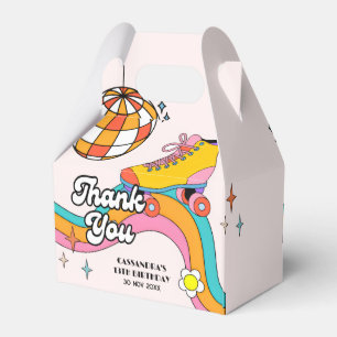 Let's Roll Retro Roller Skating Girl Birthday  Favour Box