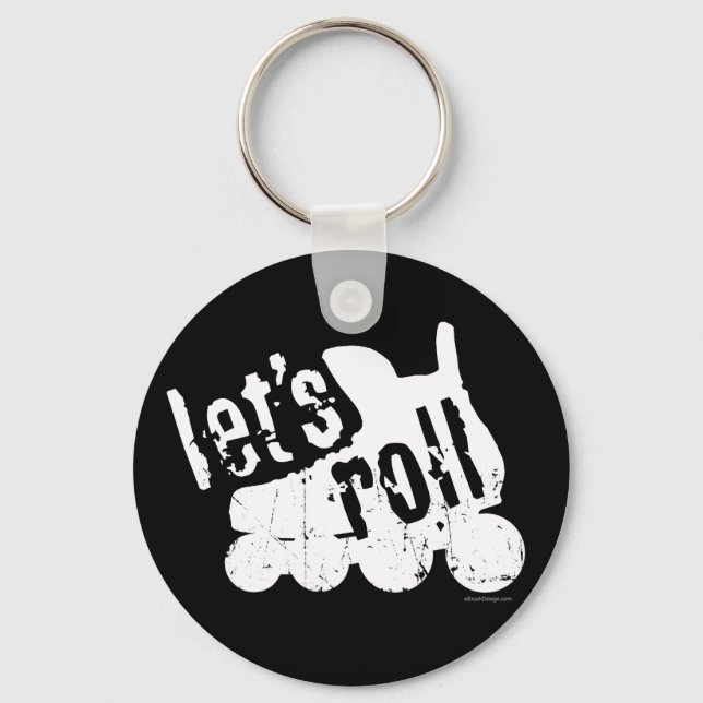 Let's Roll (Roller Hockey) Key Ring (Front)