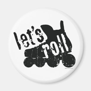 Let's Roll (Roller Hockey) Magnet