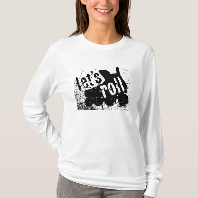 Let's Roll (Roller Hockey) T-Shirt (Front)
