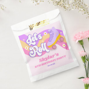 Let's Roll Roller Skate Skating Birthday Party Favour Bag