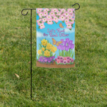Let's Root For Each Other Reversible Garden Flag