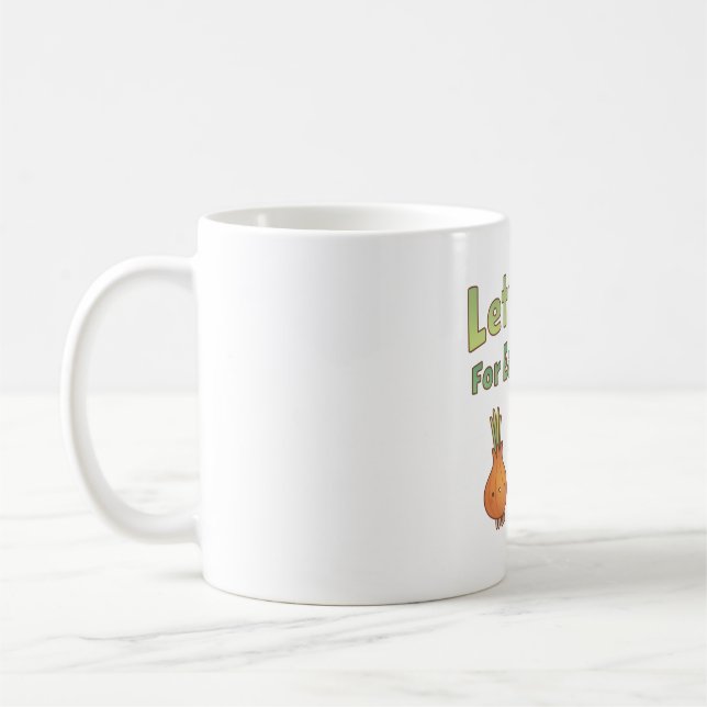 Lets Root For Each Other Vegetables Pun Coffee Mug (Left)