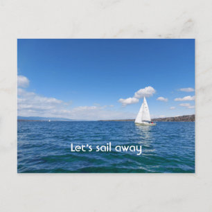 let's sail away postcard