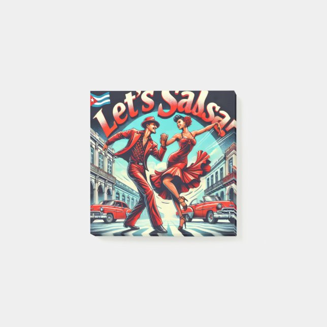 Lets Salsa ,Latin Dancing Post-it Notes (Front)