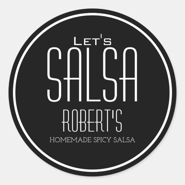 "Let's Salsa" Personalised Homemade Salsa Label (Front)