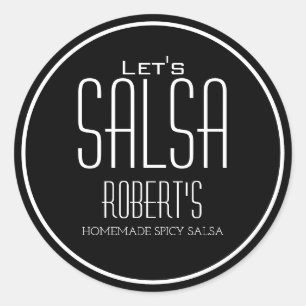 "Let's Salsa" Personalised Homemade Salsa Label