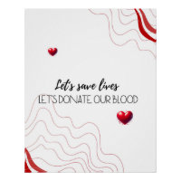 Let's Save Lives – Donate Blood Minimalist Graphic