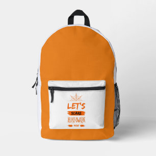 let's scare halloween now printed backpack