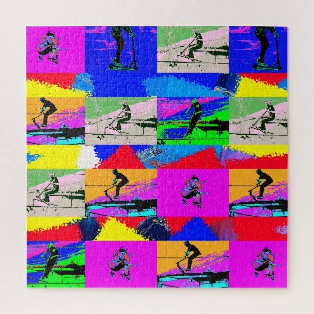 Lets Scoot - Stunt Scooter Rider Jigsaw Puzzle (Vertical)