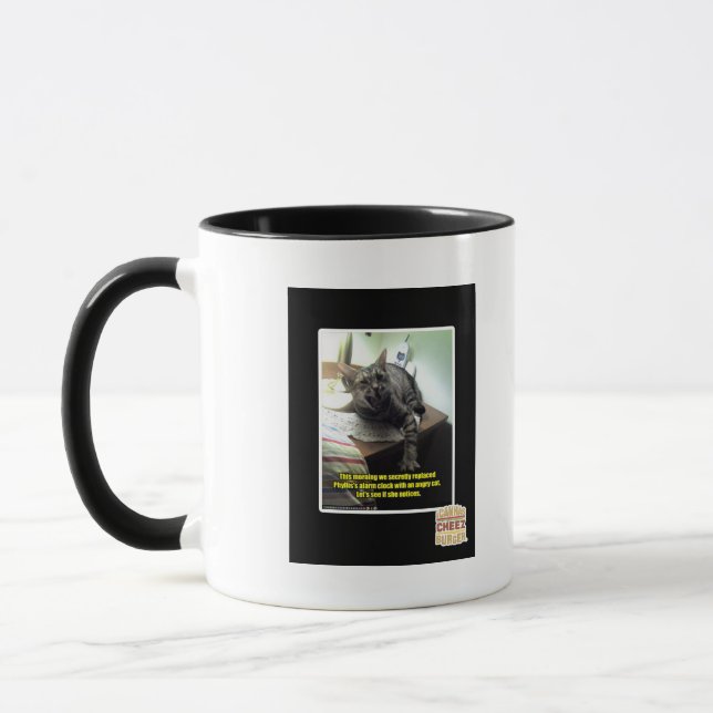 Let's see if she notices. mug (Left)