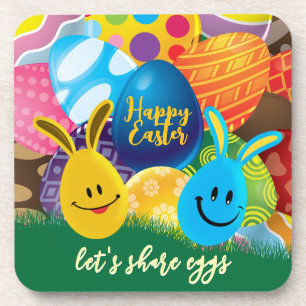Let's Share Eggs Coaster
