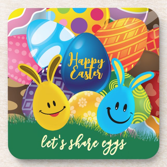 Let's Share Eggs Coaster (Front)