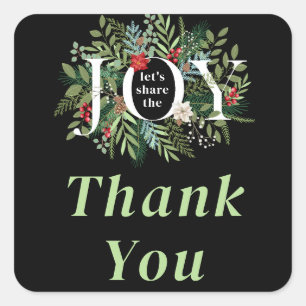 Let's Share the Joy Baby Shower Square Sticker