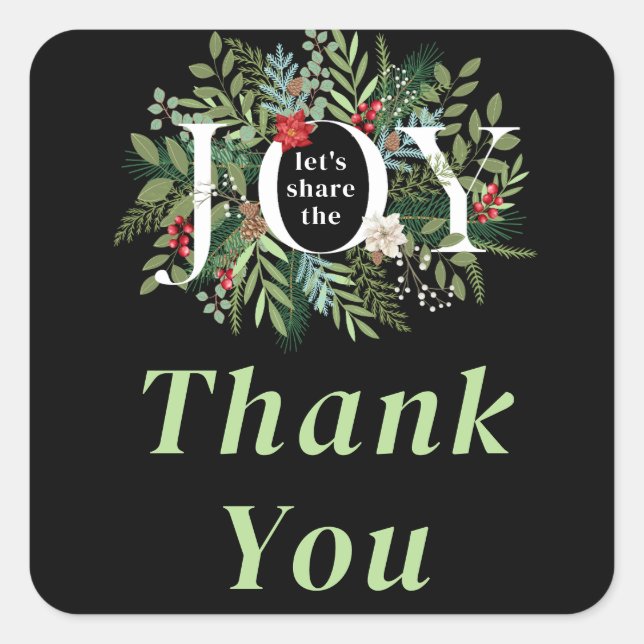 Let's Share the Joy Baby Shower Square Sticker (Front)