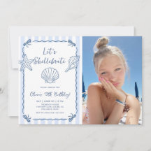 Let's Shellebrate Seashell Birthday Photo