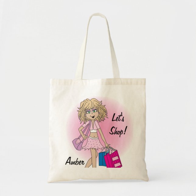 Let's Shop Girl! Tote Bag (Front)